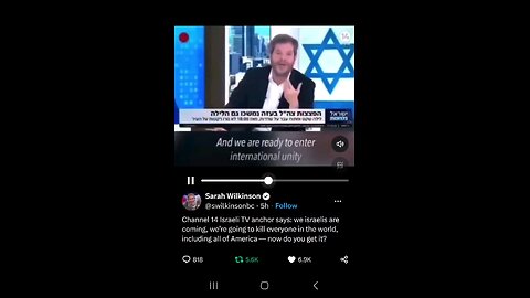 israeli news anchor threatens the world
