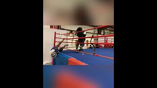 Boxer knocks opponent out of the ring in his first bout ever