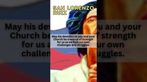 Minute PRAYER. SAN LORENZO RUIZ PHILIPPINES #shorts #shortsprayer