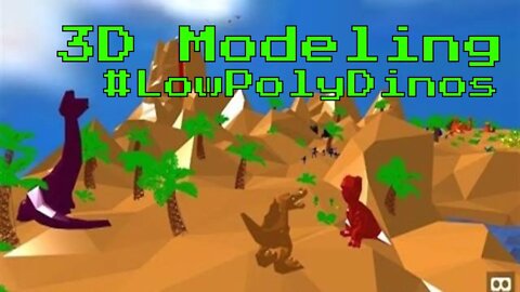 Low Poly Dino modeling live stream