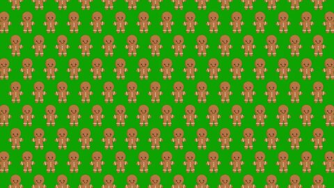 Christmas Gingerbread Man Background Backdrop Motion Graphics 4K 30fps Copyright Free