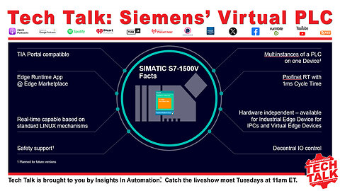 Automation Tech Talk: Siemens S7-1500V Virtual PLC