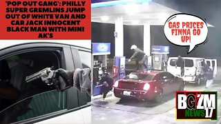 'Pop Out Gang' Philly Super Gremlins Hop Out of White Van & Car Jack Black Man With Mini AK's