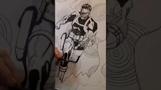 Nick Fury inking! #drawingshorts #marvelcomics