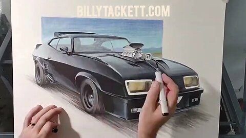 Mad Max MFP Pursuit Special Time Lapse Drawing *updated audio*