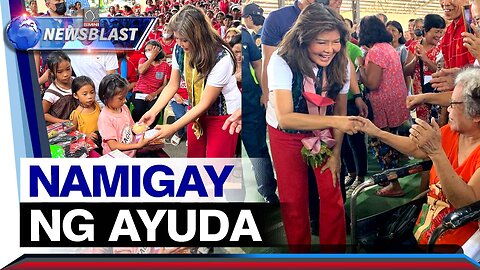 Sen. Imee Marcos, namigay ng ayuda sa ilalim ng AICS sa Urbiztondo, Pangasinan