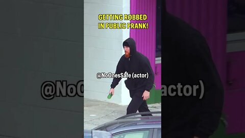 Pretending to Get Robbed in Public! 😱🤣 #shorts #prank