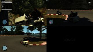 GTA IV Split Screen - Racing Track with Airtugs [Gameplay]