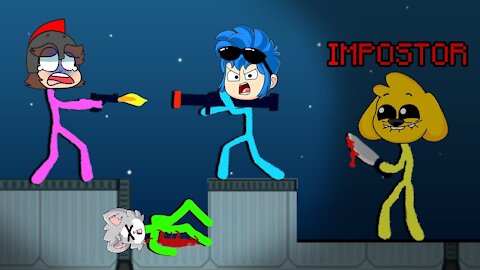 NADIE VE AL IMPOSTOR en STICK FIGHT... 😂🔪 MIKECRACK - AMONG US en STICK FIGHT #4