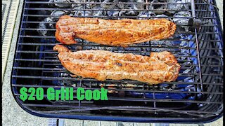 Cooking Pork Loin On A $20 Dollar Grill