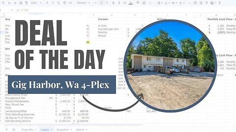 Multifamily Deal of the Day | Gig Harbor, Wa 4-Plex | August 28, 2023