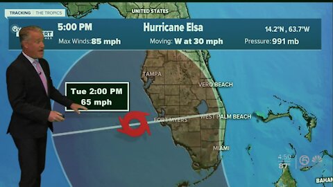 Parts of Palm Beach County, Treasure Coast out of Hurricane Elsa's cone of uncertainty
