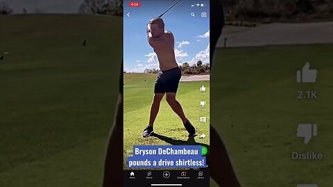 Shirtless Bryson DeChambeau pounds a driver!! #brysondechambeau #golf #livgolf