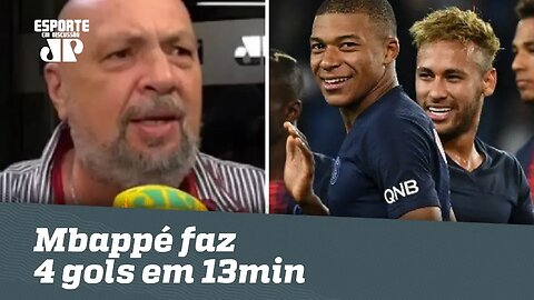 MBAPPÉ faz 4 gols em 13min, e NEYMAR ouve: "coadjuvante!"