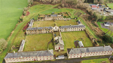 Irish drone footage captures ancient abandoned workhouse