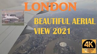 VLOG | London Aerial View during Lockdown - Landing to Heathrow Airport | Scenic View in 4K |