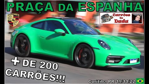 VW Gol COPA Jaguar F-TYPE Porsche 992 GTS Praça da Espanha 19/11/22 Curitiba PR Brasil Carrões Dudu