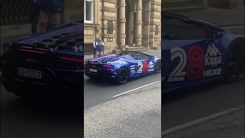 Lamborghini Gumball 3000 Edinburgh 2023 Departing #gumball3000 #lamborghini #edinburgh