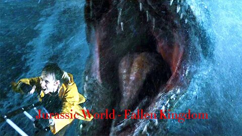 Mosasaurus Attack Scene - T-Rex vs Helicopter - Jurassic World - Fallen Kingdom (2018) Movie Clip HD