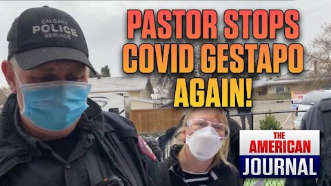 Hero Pastor Drives Off Mask Gestapo - Again!