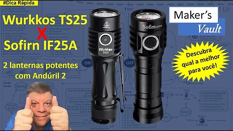 Wurkkos TS25 X Sofirn IF25A: Duas lanternas potentes com Andúril 2 -Qual a melhor para você?