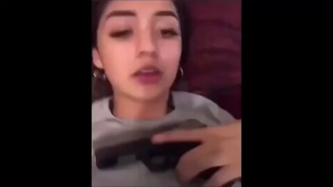 Girl shoot her phone in livestream