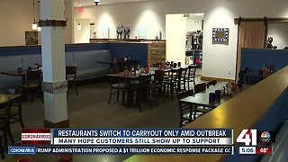 Restaurants switch to carryout only