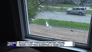 Dozens of shots fired at Pontiac home while family sleeps