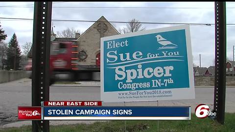 Campaign signs go missing from yards as primaries open in Indiana