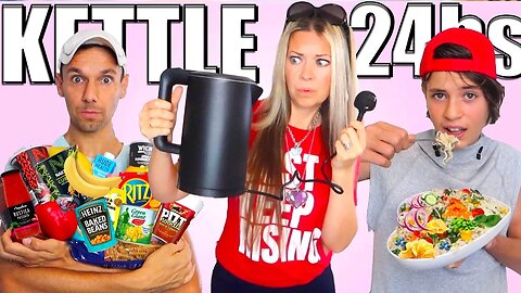 We Cooked EVERYTHING with a KETTLE for 24HRS! 😮 *the kettle broke!