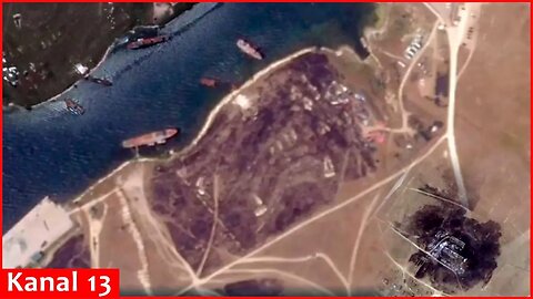 Satellite images of Ukrainian drones striking Russian base on Crimea’s Lake Donuzlav is released