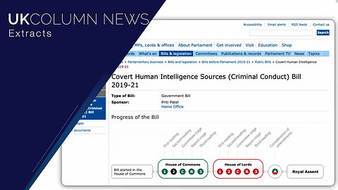 MI5 And The Covert Human Intelligence Sources (Criminal Conduct) Act - UK Column News