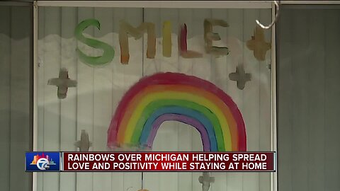 Rainbows over Michigan helping spread love and positivity while staying at home