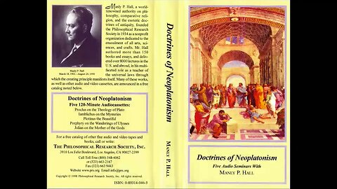 Manly P. Hall Doctrines of Neoplatonism Proclus on the Theology of Plato (Part 2)