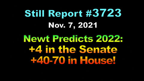 Newt Predicts 2022: +4 in the Senate, +40-70 in House!, 3723