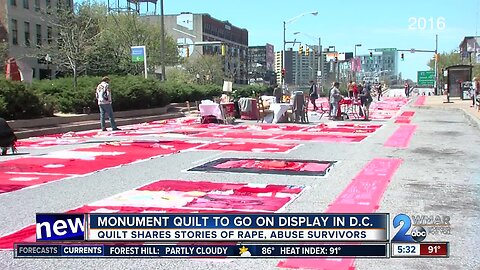 Monument Quilt representing rape and abuse survivors to go on display in D.C. May 31-June 2