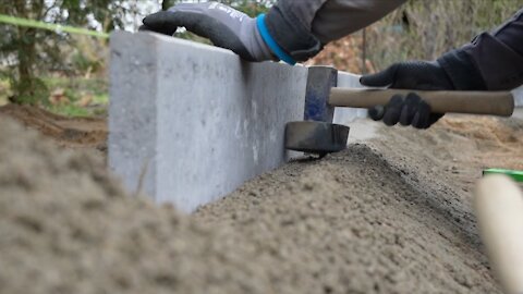 Randsteine setzen, Schritt für Schritt