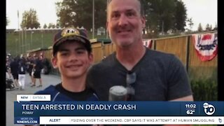 Teen arrested in deadly crash in Poway