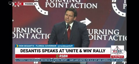 Ron Desantis Speaks at Unite & Win Rally