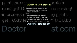 BEN BIKMAN. plant protein has heavy metals