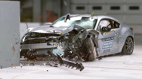 TOYOTA GR86 / SUBARU BRZ (2022) IIHS CRASH TEST | Driver-Side Overlap Frontal Test