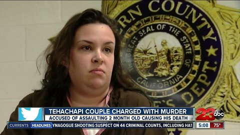 Tehachapi couple charged with murder of 2-month-old son