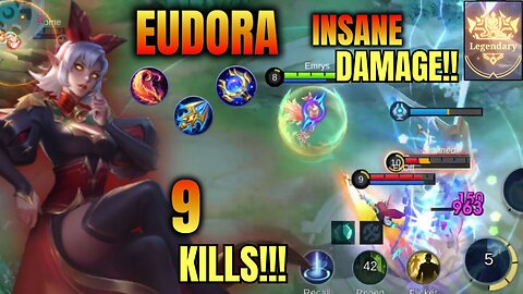 9 KILLS! + INSANE DAMAGE!! Epic Ranked Eudora