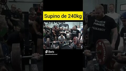 SUPINO DE 240KG DE HAFTHOR BJORNSSON #Shorts