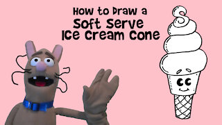 How to Draw a Soft Serve Ice Cream Cone