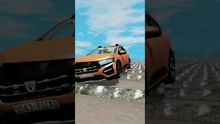 Dacia Sandero vs 100 Speed Bumps – BeamNG.Drive #shorts