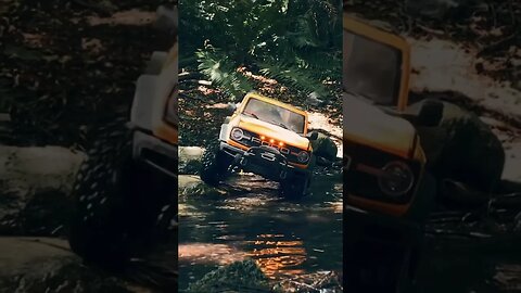 Ford Bronco rc Water Crossing🔥traxxas TRX4 rc off road #shorts #offroad #rccar