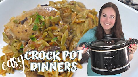 3 EASY CROCK POT DINNERS | DUMP AND GO | WHAT'S FOR DINNER | AMBER AT HOME