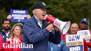 Historic Moment: US President Joins Striking Workers in Michigan!