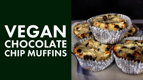 Vegan Chocolate Chip Muffins with Coconut Flour